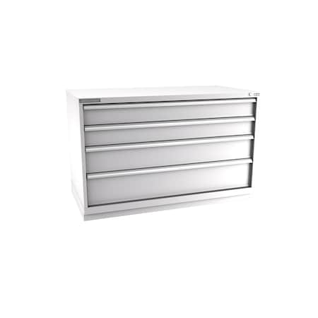 Champion Tool Storage Modular Drawer Cabinet, 4 Drawer, Light Gray, Steel, 56-1/2 in W x 28-1/2 in D x 36 in H D15000401ILCFTB-LG